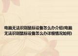 電腦無法識別鼠標(biāo)設(shè)備怎么辦介紹(電腦無法識別鼠標(biāo)設(shè)備怎么辦詳細情況如何)
