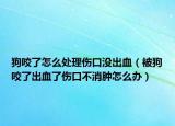 狗咬了怎么處理傷口沒出血（被狗咬了出血了傷口不消腫怎么辦）
