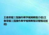王者榮耀三指操作教學(xué)視頻教程介紹(王者榮耀三指操作教學(xué)視頻教程詳細情況如何)