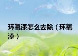 環(huán)氧漆怎么去除（環(huán)氧漆）