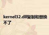 kernel32.dll復(fù)制和替換不了