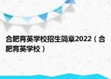 合肥育英學(xué)校招生簡章2022（合肥育英學(xué)校）