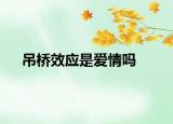吊橋效應(yīng)是愛(ài)情嗎