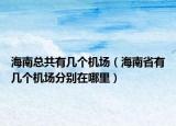 海南總共有幾個(gè)機(jī)場(chǎng)（海南省有幾個(gè)機(jī)場(chǎng)分別在哪里）