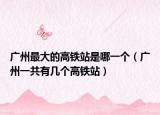 廣州最大的高鐵站是哪一個（廣州一共有幾個高鐵站）