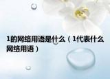 1的網(wǎng)絡(luò)用語是什么（1代表什么網(wǎng)絡(luò)用語）