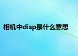 相機中disp是什么意思