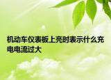 機(jī)動(dòng)車儀表板上亮?xí)r表示什么充電電流過大
