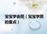 寶寶學(xué)會爬（寶寶學(xué)爬的重點）