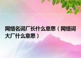 網絡名詞廠長什么意思（網絡詞大廠什么意思）