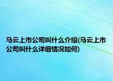 馬云上市公司叫什么介紹(馬云上市公司叫什么詳細(xì)情況如何)
