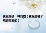 變臉是哪一種戲?。ㄗ兡樖悄膫€戲劇里面的）