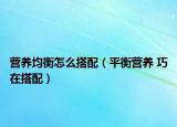 營(yíng)養(yǎng)均衡怎么搭配（平衡營(yíng)養(yǎng) 巧在搭配）