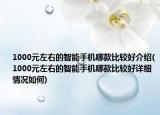 1000元左右的智能手機(jī)哪款比較好介紹(1000元左右的智能手機(jī)哪款比較好詳細(xì)情況如何)