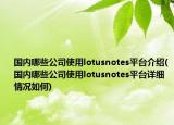國內(nèi)哪些公司使用lotusnotes平臺(tái)介紹(國內(nèi)哪些公司使用lotusnotes平臺(tái)詳細(xì)情況如何)