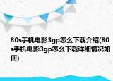 80s手機(jī)電影3gp怎么下載介紹(80s手機(jī)電影3gp怎么下載詳細(xì)情況如何)