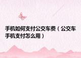 手機如何支付公交車費（公交車手機支付怎么用）
