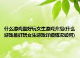 什么游戲最好玩女生游戲介紹(什么游戲最好玩女生游戲詳細情況如何)
