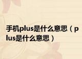 手機plus是什么意思（plus是什么意思）