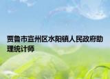 賈魯市宣州區(qū)水陽(yáng)鎮(zhèn)人民政府助理統(tǒng)計(jì)師