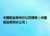中國鋁業(yè)貴州分公司領(lǐng)導(dǎo)（中國鋁業(yè)貴州分公司）