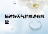 描述好天氣的成語有哪些