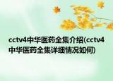 cctv4中華醫(yī)藥全集介紹(cctv4中華醫(yī)藥全集詳細情況如何)