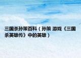 三國(guó)殺孫策百科（孫策 游戲《三國(guó)殺英雄傳》中的英雄）