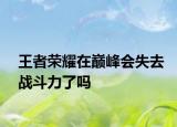王者榮耀在巔峰會(huì)失去戰(zhàn)斗力了嗎
