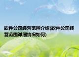 軟件公司經營范圍介紹(軟件公司經營范圍詳細情況如何)