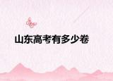 山東高考有多少卷