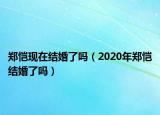 鄭愷現(xiàn)在結婚了嗎（2020年鄭愷結婚了嗎）