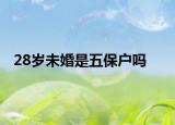 28歲未婚是五保戶嗎