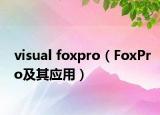 visual foxpro（FoxPro及其應(yīng)用）
