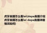 虎牙直播怎么看lol(dopa直播介紹 虎牙直播怎么看lol dopa直播詳細情況如何)