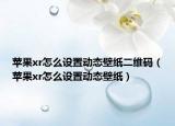 蘋果xr怎么設(shè)置動(dòng)態(tài)壁紙二維碼（蘋果xr怎么設(shè)置動(dòng)態(tài)壁紙）