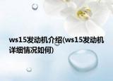 ws15發(fā)動(dòng)機(jī)介紹(ws15發(fā)動(dòng)機(jī)詳細(xì)情況如何)