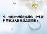 小牛頓科學館稻米讀后感（小牛頓科普館23人體能量之源稻米）