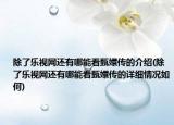 除了樂視網還有哪能看甄嬛傳的介紹(除了樂視網還有哪能看甄嬛傳的詳細情況如何)