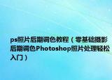 ps照片后期調(diào)色教程（零基礎(chǔ)攝影后期調(diào)色Photoshop照片處理輕松入門）