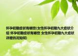 懷孕初期癥狀有哪些(女性懷孕初期九大癥狀介紹 懷孕初期癥狀有哪些 女性懷孕初期九大癥狀詳細(xì)情況如何)