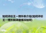 如何評(píng)價(jià)王一博外貌介紹(如何評(píng)價(jià)王一博外貌詳細(xì)情況如何)