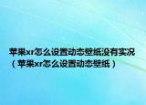 蘋果xr怎么設(shè)置動(dòng)態(tài)壁紙沒(méi)有實(shí)況（蘋果xr怎么設(shè)置動(dòng)態(tài)壁紙）