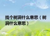 找個樹洞什么意思（樹洞什么意思）
