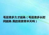 毛豆煮多久才能熟（毛豆煮多長(zhǎng)時(shí)間能熟 真的需要煮半天嗎）