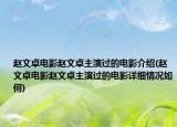 趙文卓電影趙文卓主演過的電影介紹(趙文卓電影趙文卓主演過的電影詳細(xì)情況如何)