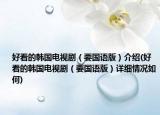 好看的韓國(guó)電視?。ㄒ獓?guó)語(yǔ)版）介紹(好看的韓國(guó)電視?。ㄒ獓?guó)語(yǔ)版）詳細(xì)情況如何)