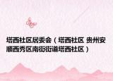 塔西社區(qū)居委會（塔西社區(qū) 貴州安順西秀區(qū)南街街道塔西社區(qū)）