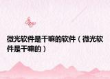 微光軟件是干嘛的軟件（微光軟件是干嘛的）