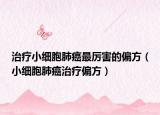 治療小細胞肺癌最厲害的偏方（小細胞肺癌治療偏方）